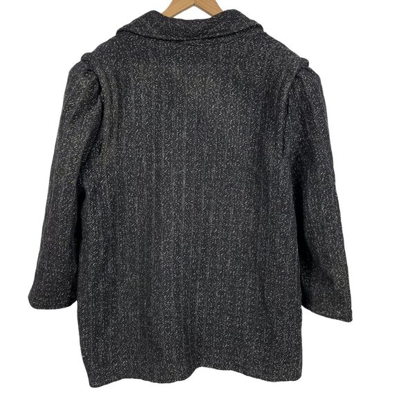 VTG Womens the Legend 65% Wool Double Breasted Gray Peacoat Size 24 - Picture 2 of 6